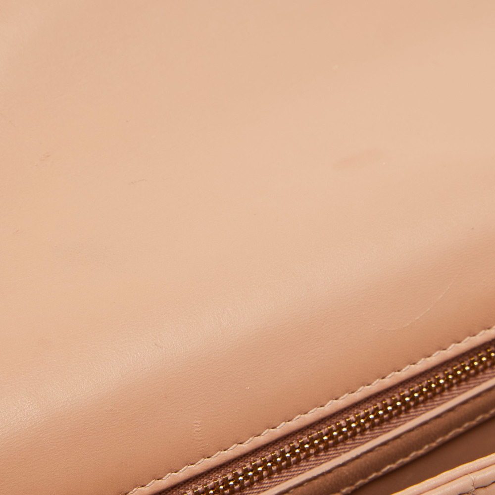 DIOR Beige Quilted Leather Medium Caro Shoulder Bag - Picture 7 of 8